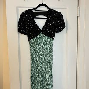 Re:named open back midi dress